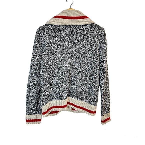 ROOTS Canada Cabin Wool Shawl Cardigan Sweater Women’s Sz Large - Picture 3 of 5